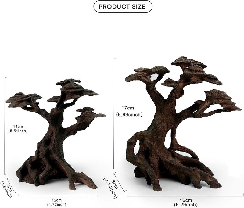 Fzone Resin Aquarium Driftwood, Aquarium Tree Decoration for Nano Aquascaping and Hardscape - Image 2